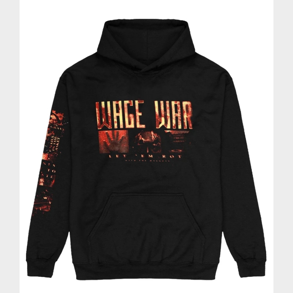 INDEPENDENT.Wage War Black Hoodie with Red Graphics